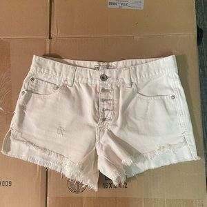 Free People white 26” shorts